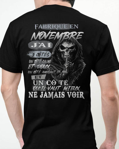 Fabriqué en Novembre – J’ai 3 Côtés | T-Shirt Homme Caractère Fort - male fr11 / CCDI11 (SKU26T-01174-11)