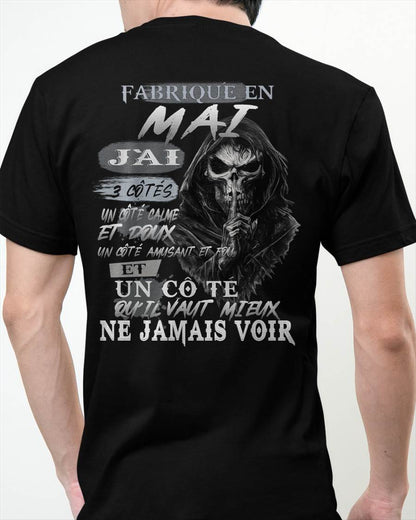 Fabriqué en Mai – J’ai 3 Côtés | T-Shirt Homme Caractère Fort - male fr05 / CCDI05 (SKU26T-01174-05)
