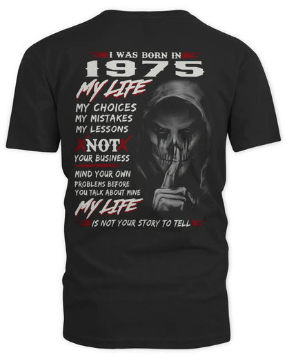 I WAS BORN IN 1975 US1975 male (SKU07-1975)