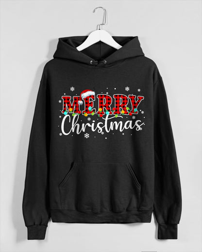 Merry Christmas Buffalo Plaid Red Santa Family Xmas Pajamas T-Shirt (SKU-MRCM-15) FMA