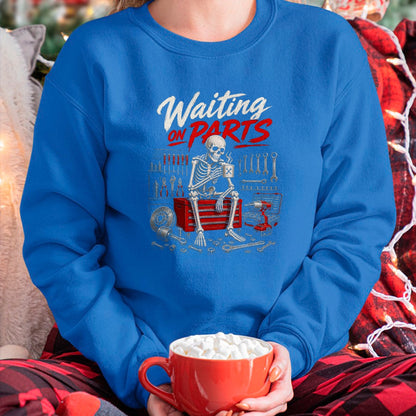 Best Mechanic Life Shirt, Funny Mechanic UnisexT-Shirt/Hoodie/Sweatshirt HLT00 - Waiting On Parts Mechanic Skeleton T-Shirt