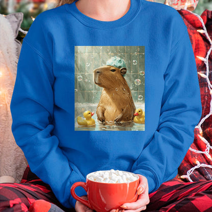 Cute Capybara Shirt, Funny Capybara Unisex T-Shirt/Hoodie/Sweatshirt HLT00 - Funny Graphic Capybara Long Sleeve T-Shirt (22)
