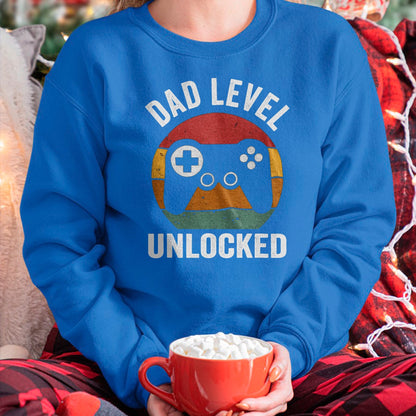 Gift for Dad Shirt, Funny Dad Unisex T-Shirt/Hoodie/Sweatshirt HLT00 – Funny New Dad Dad Level Unlocked day Gaming T-Shirt