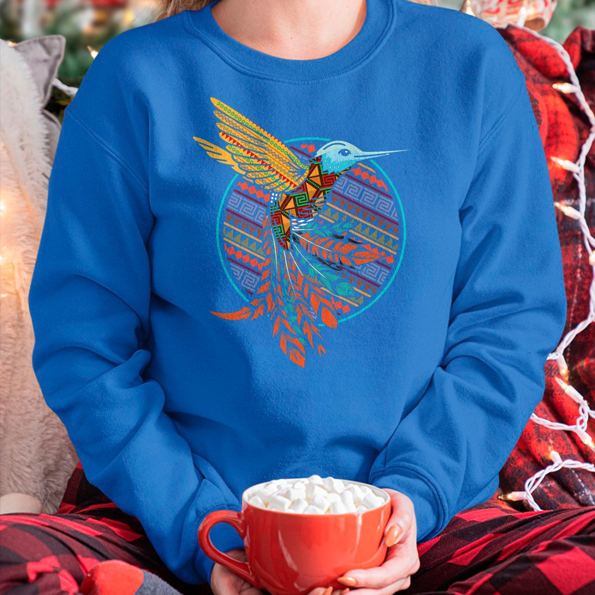 Native American T-Shirts, Vintage Native American Unisex T-Shirt/Hoodie/Sweatshirt HLT00 - Hummingbird Tribal Art Native American Indian Indigenous T-Shirt