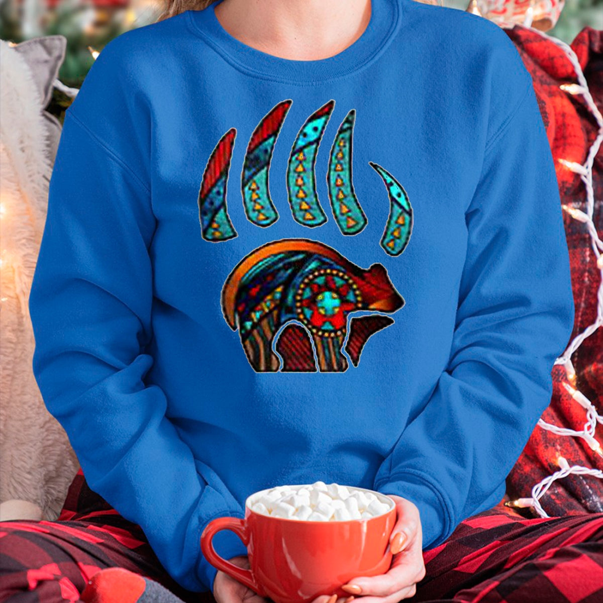 Native American T-Shirts, Vintage Native American Unisex T-Shirt/Hoodie/Sweatshirt HLT00 - Native American Bear Claw T-Shirt (1)