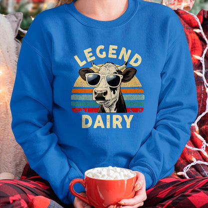 Best Farmer Life Shirt, Funny Farmer UnisexT-Shirt/Hoodie/Sweatshirt HLT00 - Legend Dairy Funny Farmer Cow Farmer Pun Graphic Cow Vintage T-Shirt