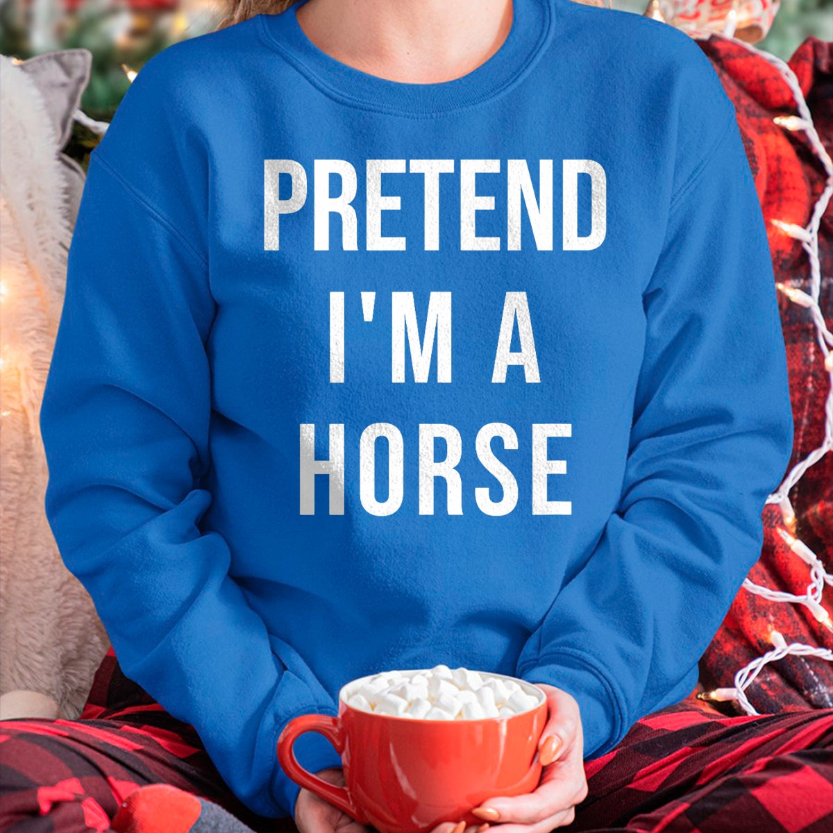 Best Horse Lover Shirt , Funny Horse UnisexT-Shirt/Hoodie/Sweatshirt HLT00 - Lazy Halloween Pretend I_m A Horse Costume Funny Party T-Shirt