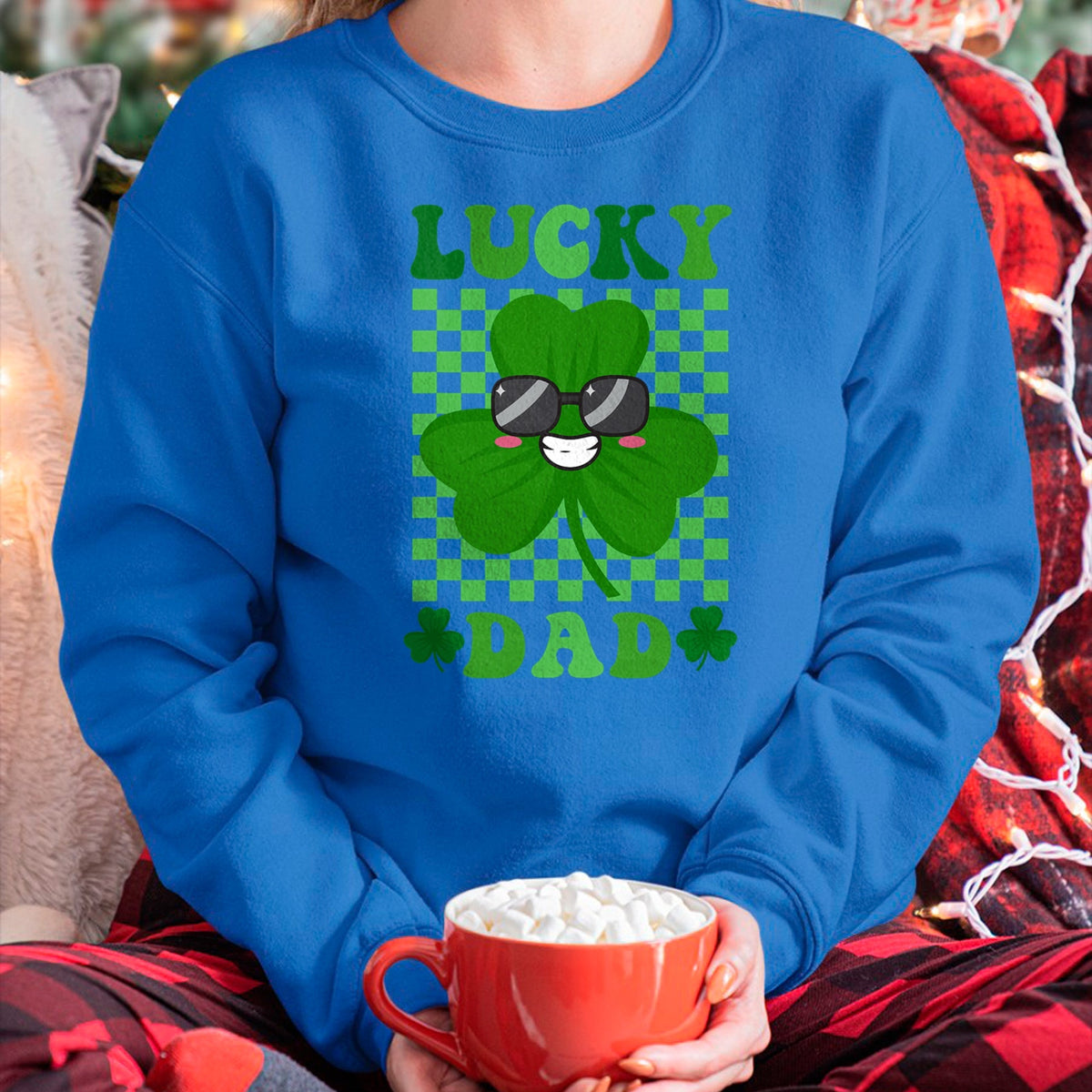 Gift for Dad Shirt, Funny Dad Unisex T-Shirt/Hoodie/Sweatshirt HLT00 – Lucky Dad Rainbow St Patricks Day Lucky Dad T-Shirt