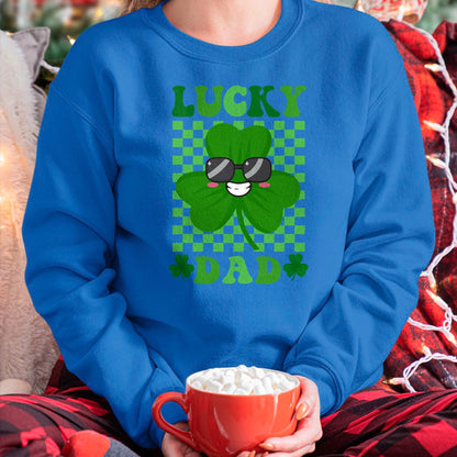 Gift for Dad Shirt, Funny Dad Unisex T-Shirt/Hoodie/Sweatshirt HLT00 – Lucky Dad Rainbow St Patricks Day Lucky Dad T-Shirt
