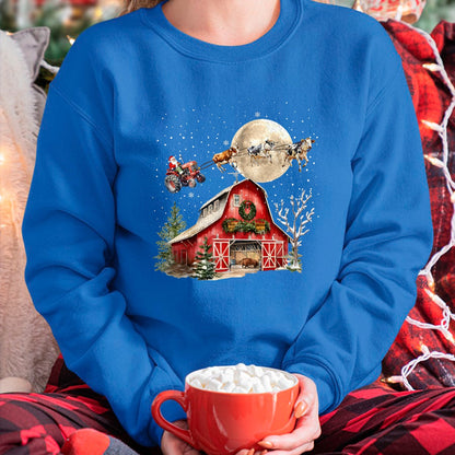 Best Farmer Life Shirt, Funny Farmer UnisexT-Shirt/Hoodie/Sweatshirt HLT00 - Funny Santa Claus Tractor Cows Farm Farmer Christmas Holiday T-Shirt