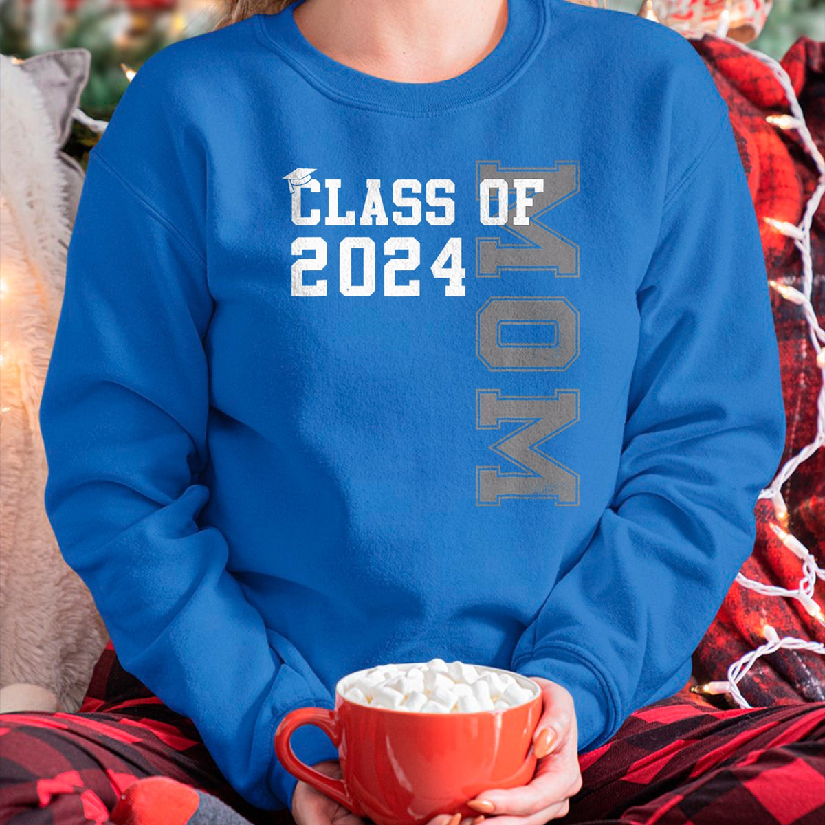 Gift for Mom Shirt, Funny Mom Unisex T-Shirt/Hoodie/Sweatshirt HLT00 - Mom Mother Senior 2024 Proud Mom Of A Class Of 2024 Graduate T-Shirt