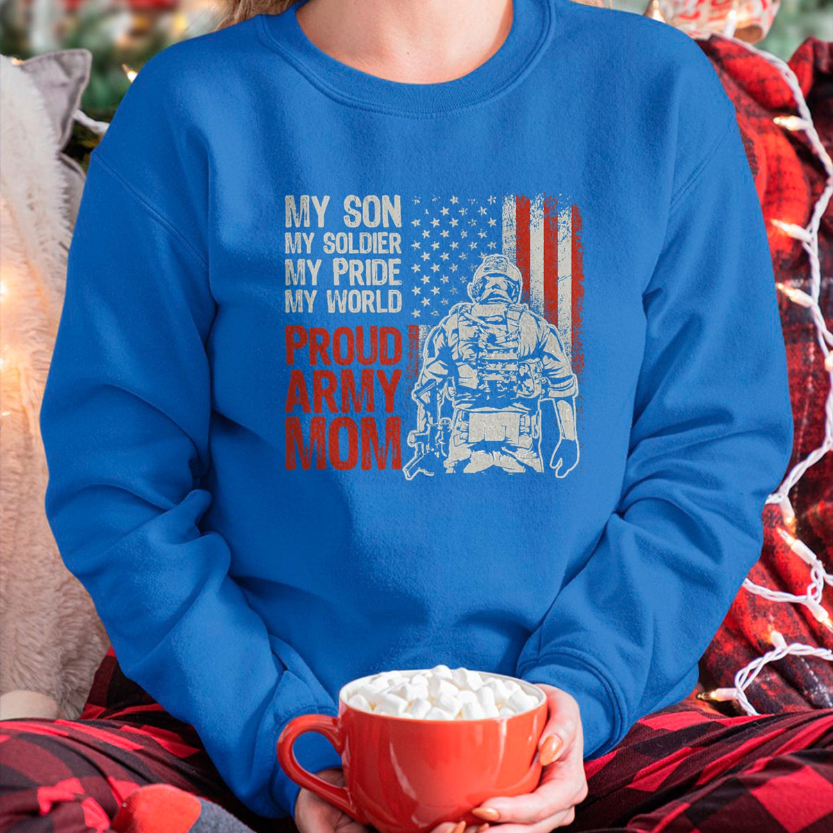 Gift for Mom Shirt, Funny Mom Unisex T-Shirt/Hoodie/Sweatshirt HLT00 - My Son My Soldier Hero Proud Army Mom US Military Mother T-Shirt