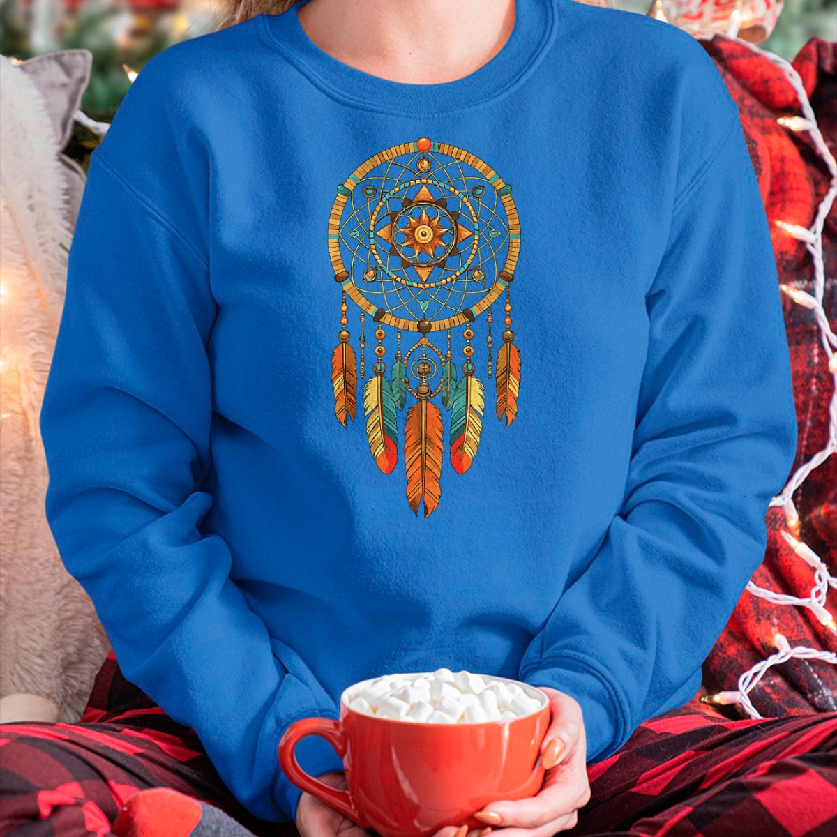 Native American T-Shirts, Vintage Native American Unisex T-Shirt/Hoodie/Sweatshirt HLT00 - Dream Catcher Native American Tribal T-Shirt (1)
