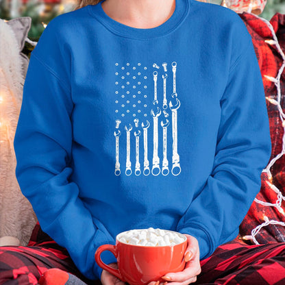 Best Mechanic Life Shirt, Funny Mechanic UnisexT-Shirt/Hoodie/Sweatshirt HLT00 - Mechanic Flag American Patriotic Flag Car Mechanic USA Flag T-Shirt