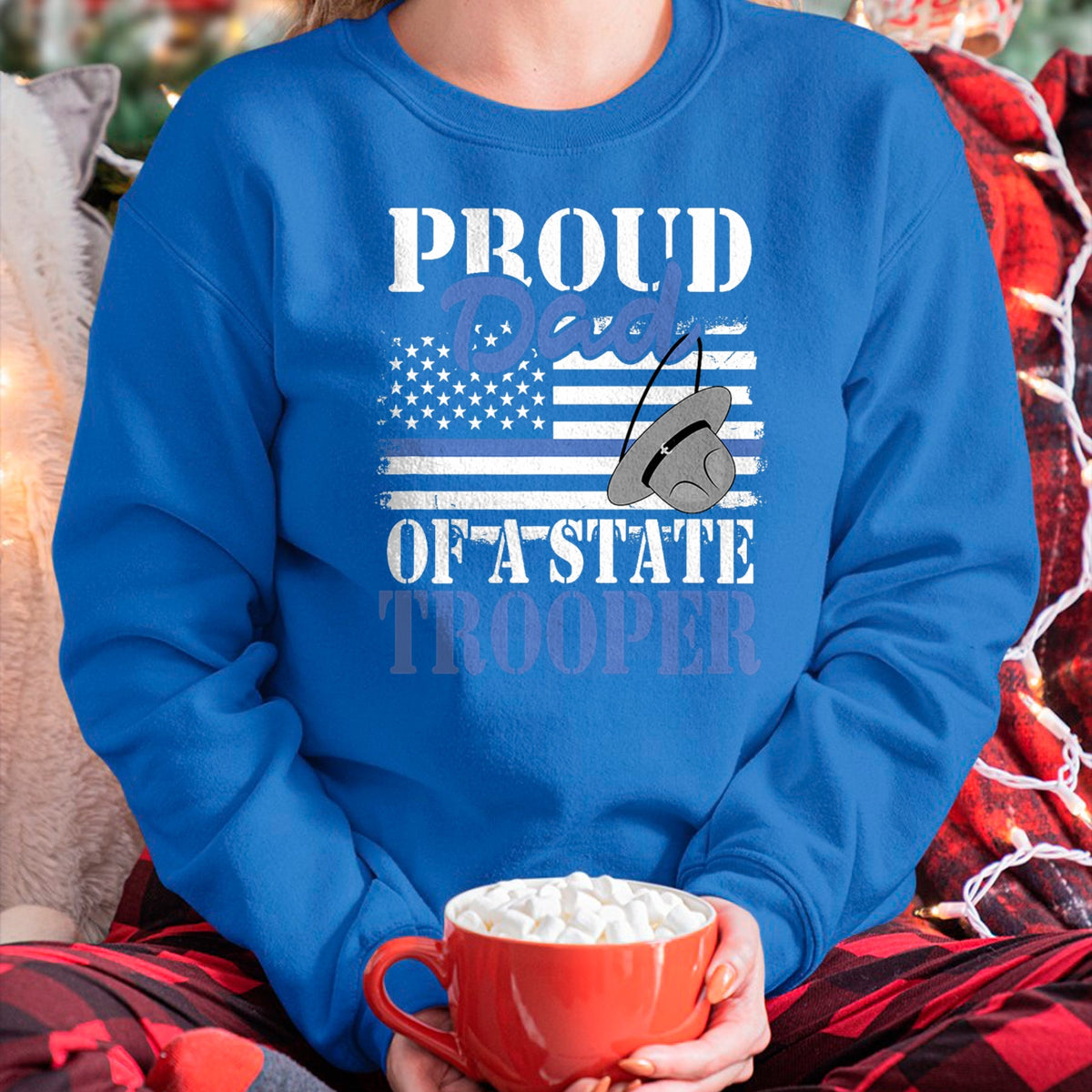 Gift for Dad Shirt, Funny Dad Unisex T-Shirt/Hoodie/Sweatshirt HLT00 – Proud Dad of a State Trooper Police Officer Graduation T-Shirt