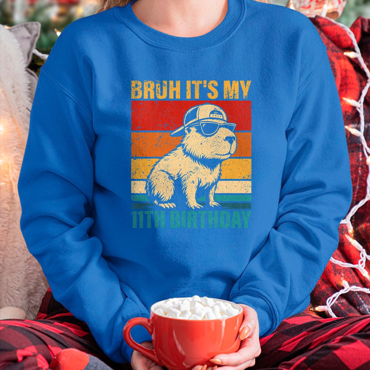 Cute Capybara Shirt, Funny Capybara UnisexT-Shirt/Hoodie/Sweatshirt HLT00 - 11 Year Old Birthday Boy Capybara Bruh It_s My 11th Birthday T-Shirt