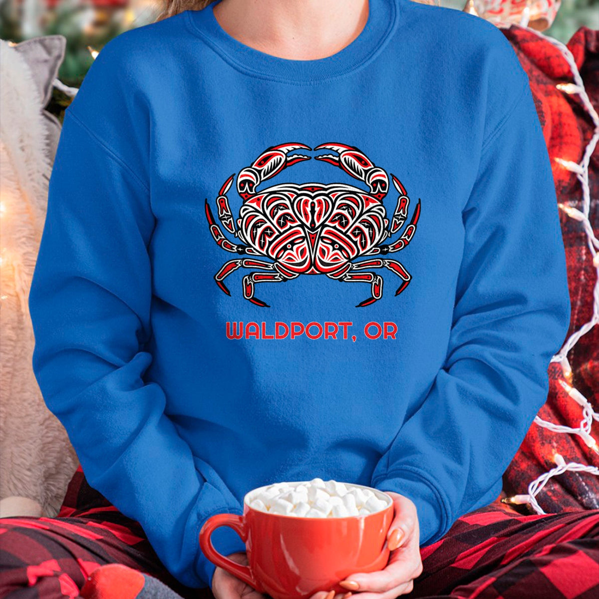 Native American T-Shirts, Vintage Native American Unisex T-Shirt/Hoodie/Sweatshirt HLT00 - Waldport Oregon Dungeness Crab Native American