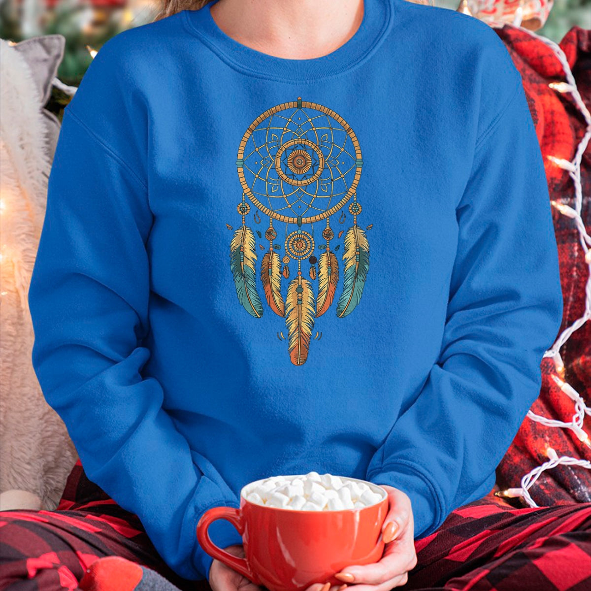 Native American T-Shirts, Vintage Native American Unisex T-Shirt/Hoodie/Sweatshirt HLT00 - Dream Catcher Native American Tribal T-Shirt