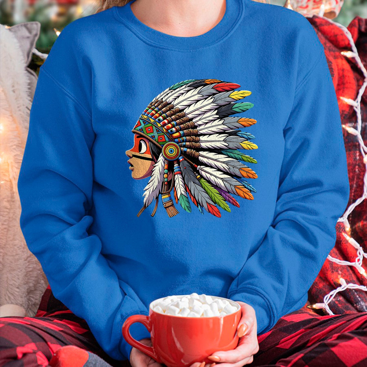 Native American T-Shirts, Vintage Native American Unisex T-Shirt/Hoodie/Sweatshirt HLT00 - Native American Indian Ancestors Headdress Chief kid toddler