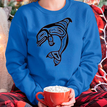 Native American T-Shirts, Vintage Native American Unisex T-Shirt/Hoodie/Sweatshirt HLT00 - Killer Whale Orca Pacific NW Native American Indian T-Shirt