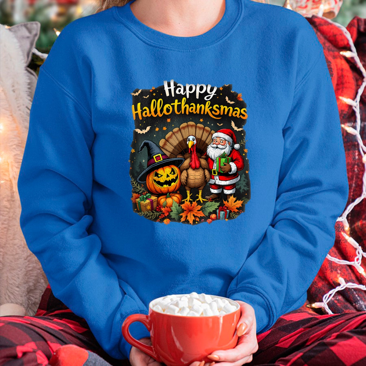 Best Thanksgiving Family Shirt , Funny Thanksgiving UnisexT-Shirt/Hoodie/Sweatshirt HLT00 - Happy Hallothanksmas Thanksgiving Halloween Merry Christmas T-Shirt