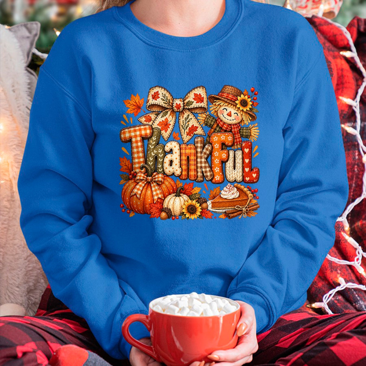 Best Thanksgiving Family Shirt , Funny Thanksgiving UnisexT-Shirt/Hoodie/Sweatshirt HLT00 - Thankful Thanksgiving Fall Scarecrow Pumpkin Autumn Harvest T-Shirt