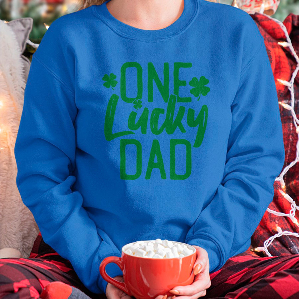 Gift for Dad Shirt, Funny Dad Unisex T-Shirt/Hoodie/Sweatshirt HLT00 – One Lucky Dad St. Patrick_s Day Matching Pajamas 2022 T-Shirt