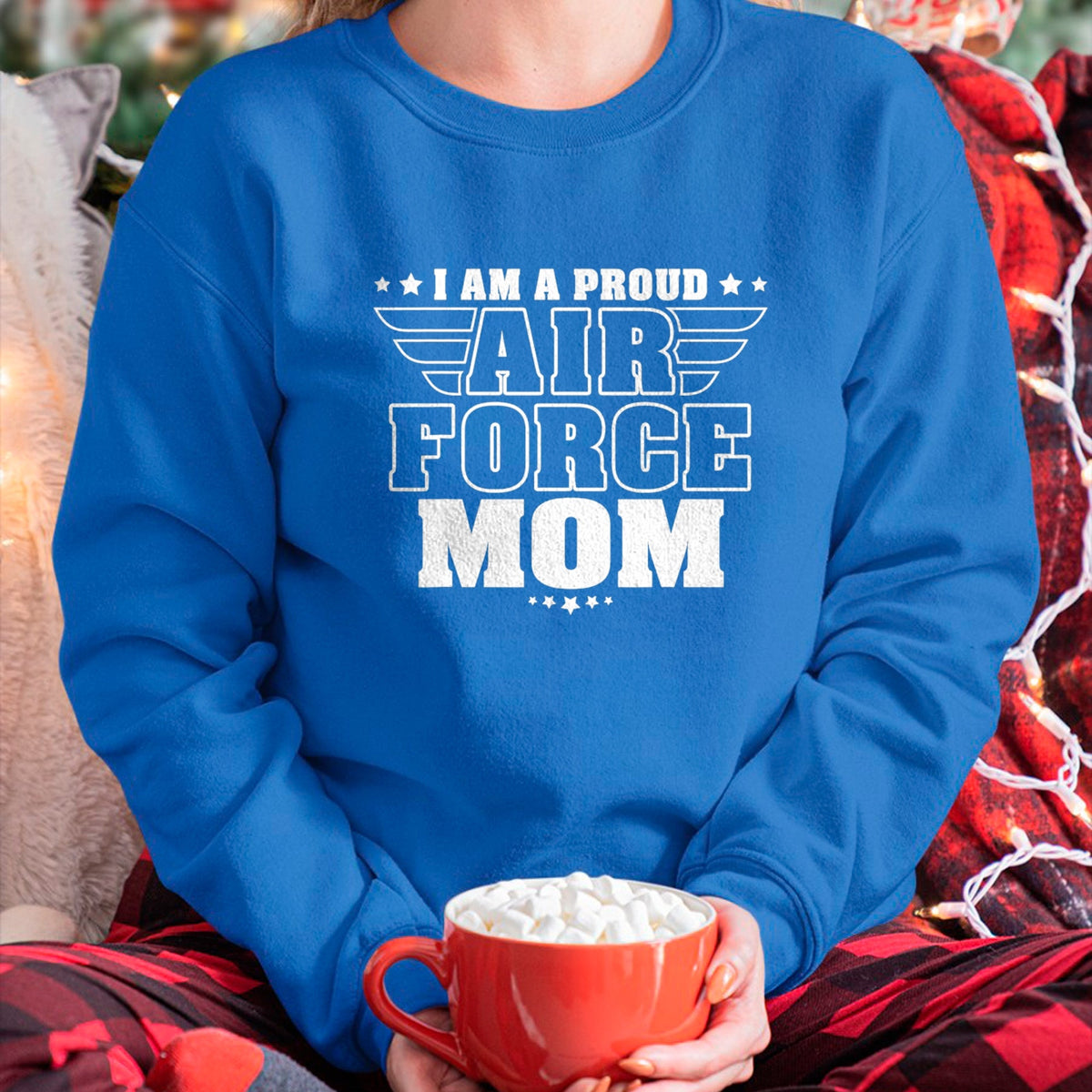 Gift for Mom Shirt, Funny Mom Unisex T-Shirt/Hoodie/Sweatshirt HLT00 - I Am A Proud Air Force Mom Patriotic Pride Military Mother T-Shirt