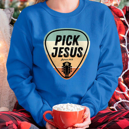 Guitar Lover Shirt, Funny Guitar UnisexT-Shirt/Hoodie/Sweatshirt HLT00 - Pick Jesus Shirt Funny Christian Music Guitar Pick Men Women T-Shirt