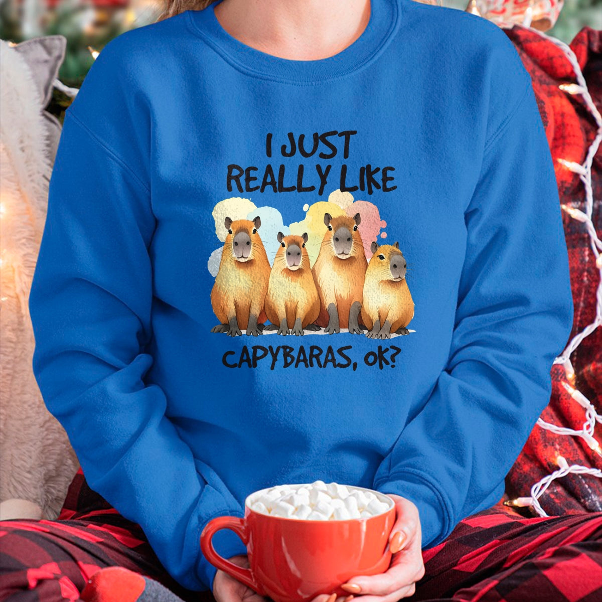 Cute Capybara Shirt, Funny Capybara Unisex T-Shirt/Hoodie/Sweatshirt HLT00 - Funny Capybara Long Sleeve T-Shirt (3)