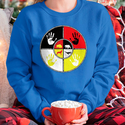 Native American T-Shirts, Vintage Native American Unisex T-Shirt/Hoodie/Sweatshirt HLT00 - Native Americans - Medicine Wheel - MMIW T-Shirt (1)
