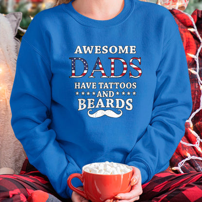 Best Wife Shirt, Wife and Husband Unisex T-Shirt/Hoodie/Sweatshirt HLT00 - Mens Awesome Dads Have Tattoos And Beards Gift Dads Bearded Guys T-Shirt