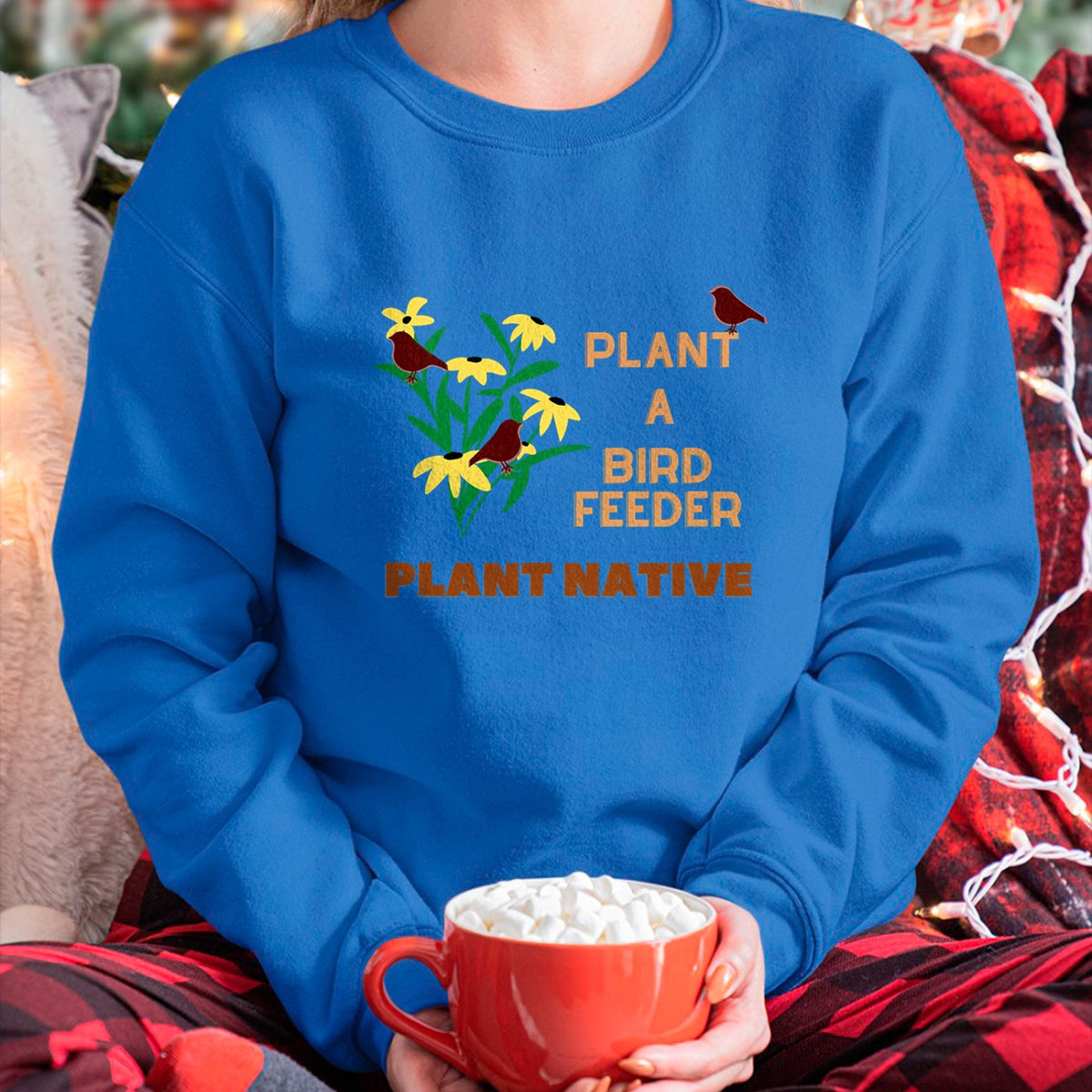 Native American T-Shirts, Vintage Native American Unisex T-Shirt/Hoodie/Sweatshirt HLT00 - Plant a Birdfeeder- Plant Native