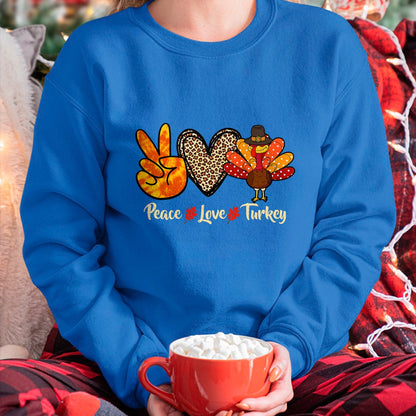 Best Thanksgiving Family Shirt , Funny Thanksgiving UnisexT-Shirt/Hoodie/Sweatshirt HLT00 - Peace Love Turkey Little Pilgrim Thanksgiving Womens Girls T-Shirt