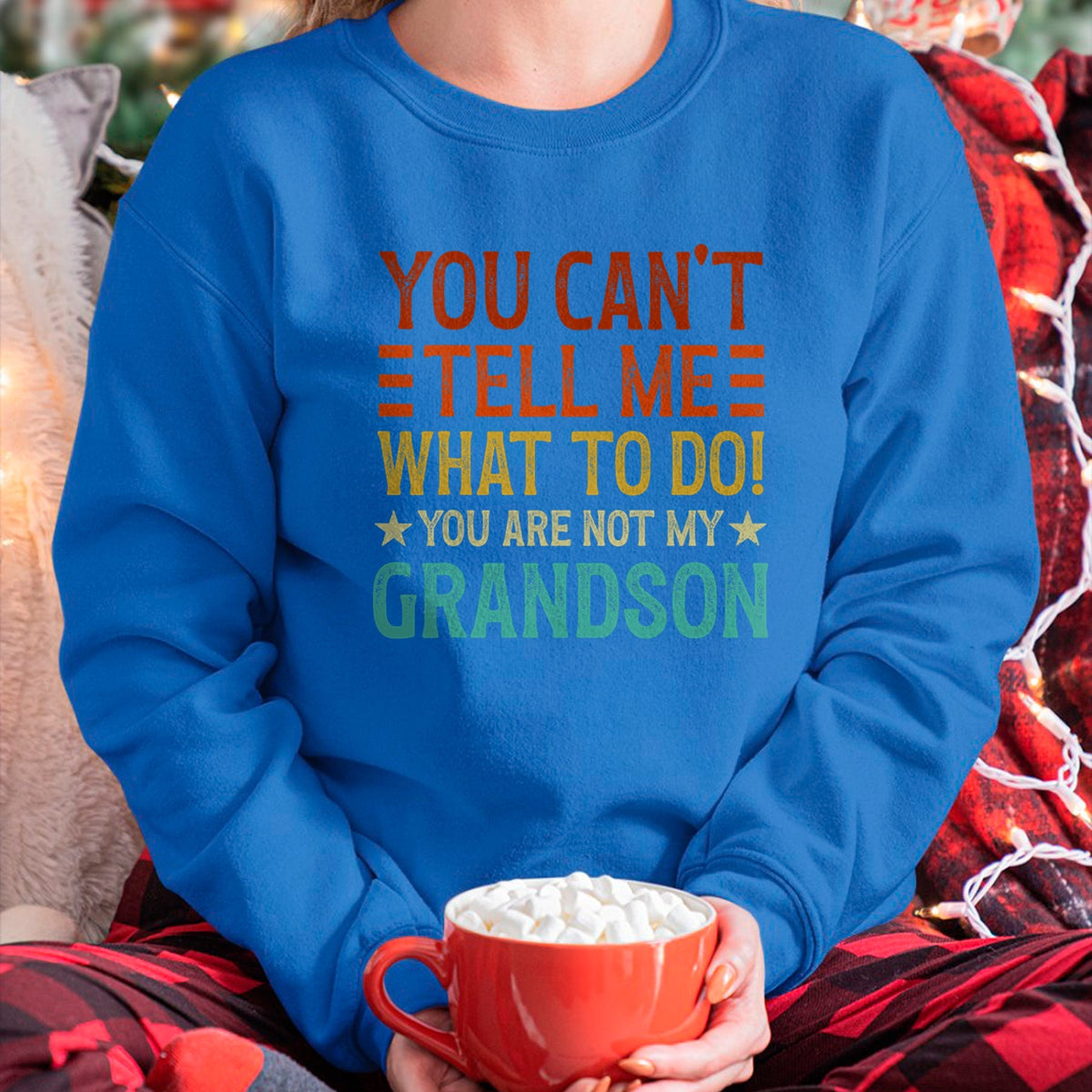 Best Grandpa Shirt, Proud Grandpa Unisex T-Shirt/Hoodie/Sweatshirt HLT00 - You Can't Tell Me What To Do You're Not My Grandson T-Shirt (1)