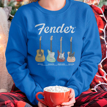Guitar Lover Shirt, Funny Guitar UnisexT-Shirt/Hoodie/Sweatshirt HLT00 - Fender Vintage Guitar Lineup T-Shirt Small