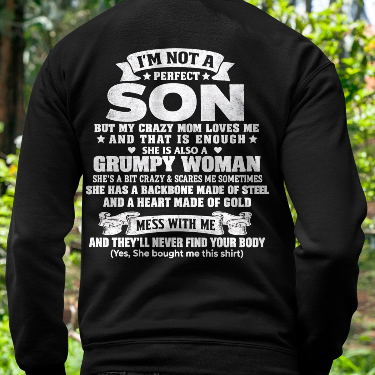 I'm Not A Perfect Son But My Crazy Mom Love Me - Birthday Gift From Mom / Woman - ccdi00 (SKU2609-347-00)