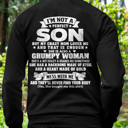 I'm Not A Perfect Son But My Crazy Mom Love Me - Birthday Gift From Mom / Woman - ccdi00 (SKU2609-347-00)