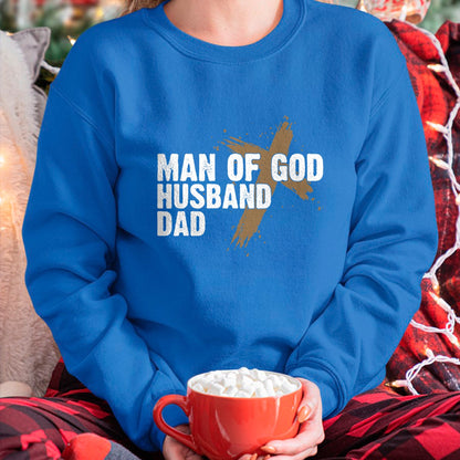 Gift for Dad Shirt, Funny Dad Unisex T-Shirt/Hoodie/Sweatshirt HLT00 – Man Of God Husband Dad Religious Cross Father_s Day Faith T-Shirt