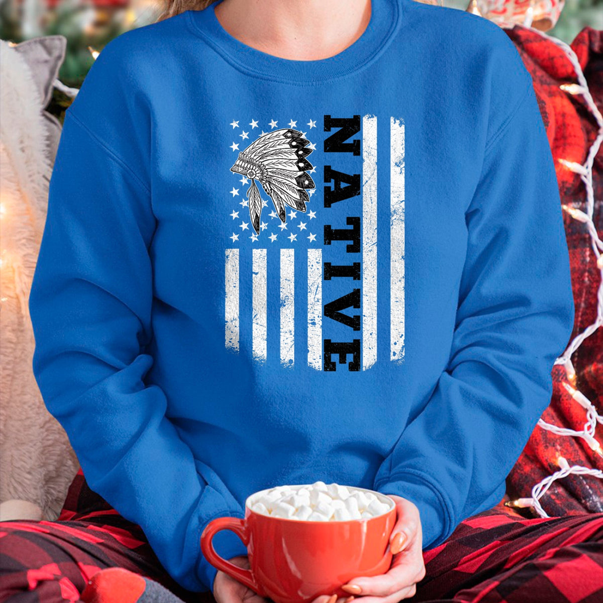 Native American T-Shirts, Vintage Native American Unisex T-Shirt/Hoodie/Sweatshirt HLT00 - Native American Flag for Native Americans Orange Day