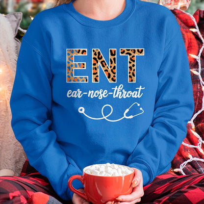 Best Doctor Shirt, Funny Doctor UnisexT-Shirt/Hoodie/Sweatshirt HLT00 - Otolaryngology Otolaryngologist Leopard Ear Nose Throat ENT T-Shirt