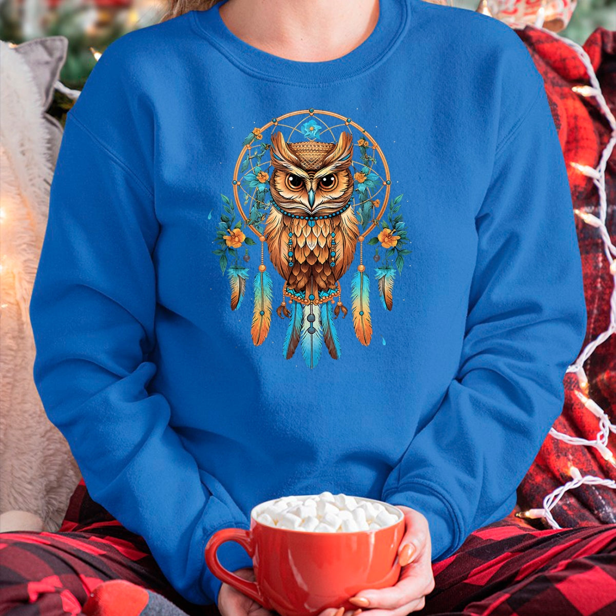 Native American T-Shirts, Vintage Native American Unisex T-Shirt/Hoodie/Sweatshirt HLT00 - Pacific Northwest Red Tail Hawk Native American Style Art T-Shirt (1)