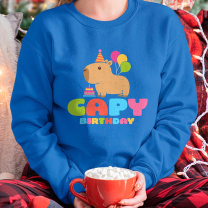 Cute Capybara Shirt, Funny Capybara Unisex T-Shirt/Hoodie/Sweatshirt HLT00 - Capy Birthday Capybara Lover Funny Rodent Animal Bday Party T-Shirt