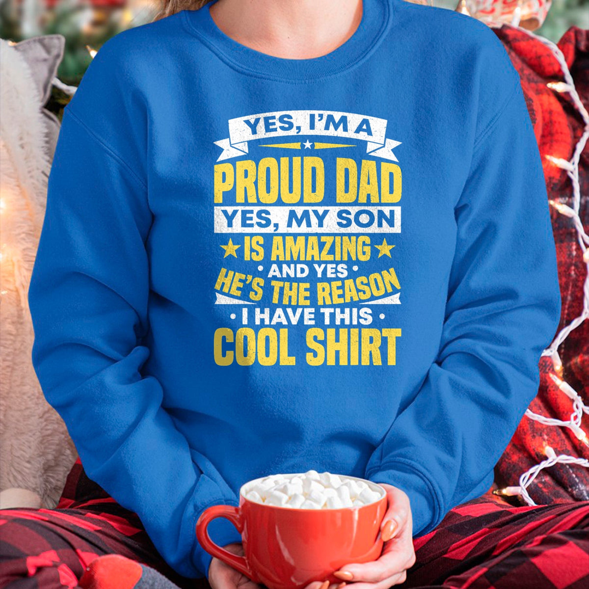 Gift for Dad Shirt, Funny Dad Unisex T-Shirt/Hoodie/Sweatshirt HLT00 – Proud Dad Of A Son Father_s Day From Son T-Shirt