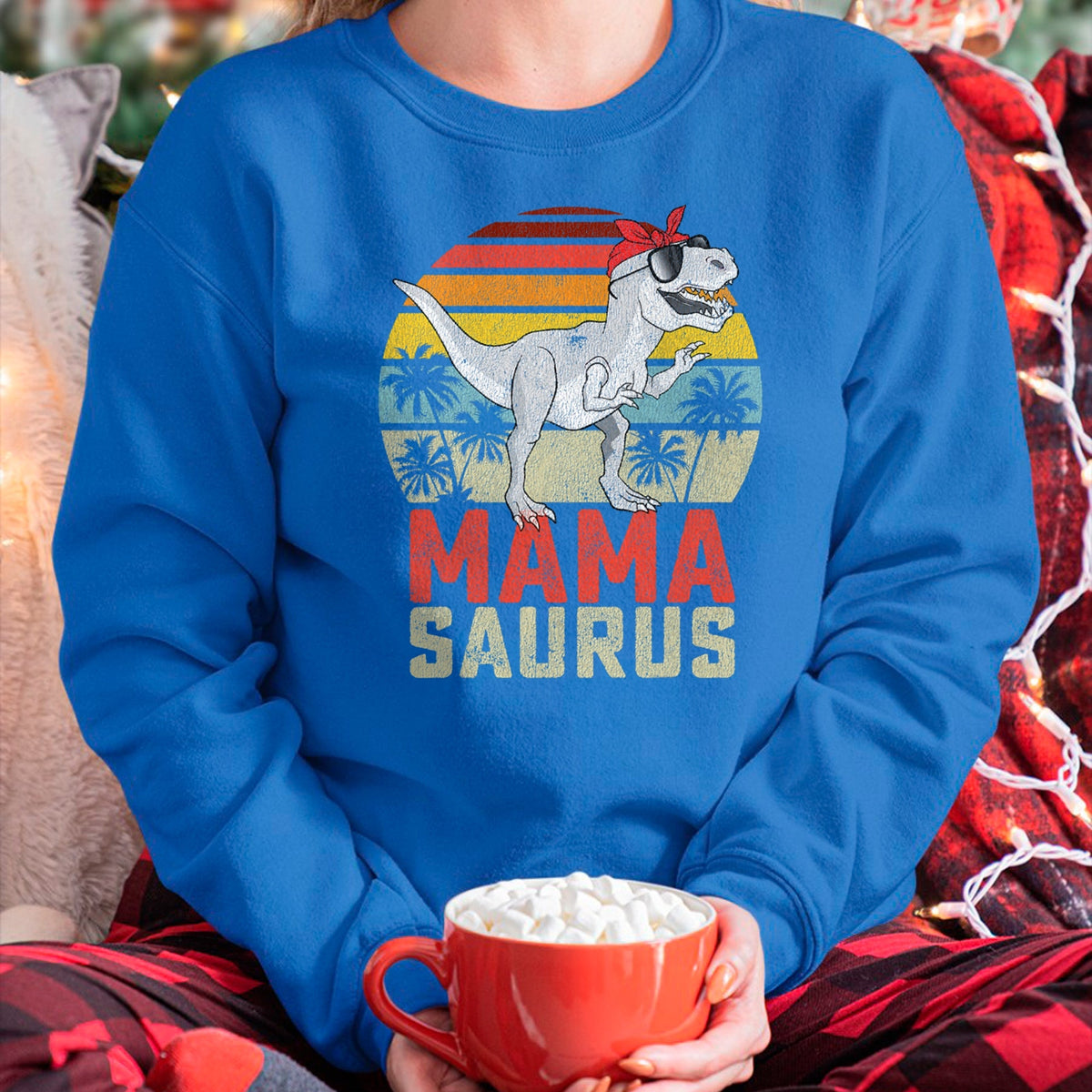 Gift for Mom Shirt, Funny Mom Unisex T-Shirt/Hoodie/Sweatshirt HLT00 - Mamasaurus T Rex Dinosaur Mama Saurus Family Matching Women T-Shirt