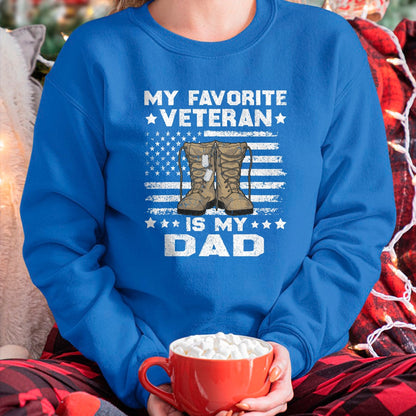 Proud Veteran Shirt, Funny Veteran UnisexT-Shirt/Hoodie/Sweatshirt HLT00 - Father Veterans Day My Favorite Veteran Is My Dad for Kids T-Shirt
