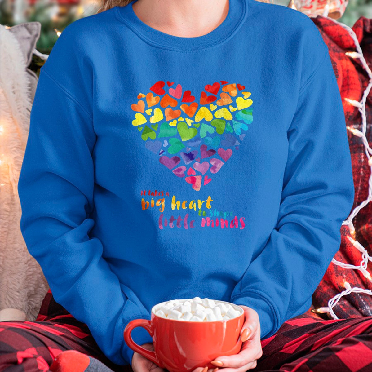 Best Teacher Shirt, Funny Teacher UnisexT-Shirt/Hoodie/Sweatshirt HLT00 - It Takes a Big Heart to Shape Little Minds Teacher Gift T-Shirt