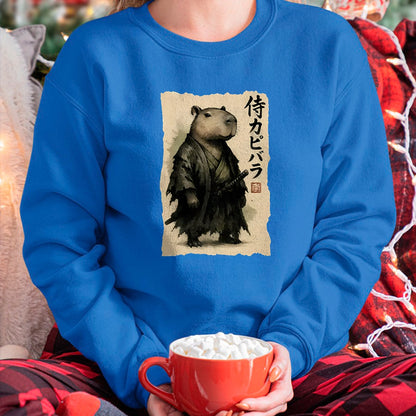 Cute Capybara Shirt, Funny Capybara Unisex T-Shirt/Hoodie/Sweatshirt HLT00 - Capybara Samurai Japanese Warrior Graphic Anime Ukiyo-e Art T-Shirt