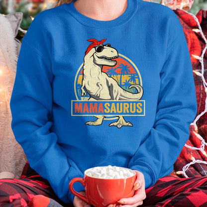 Gift for Mom Shirt, Funny Mom Unisex T-Shirt/Hoodie/Sweatshirt HLT00 - Mamasaurus T Rex Dinosaur Mama Saurus Family Matching Women T-Shirt