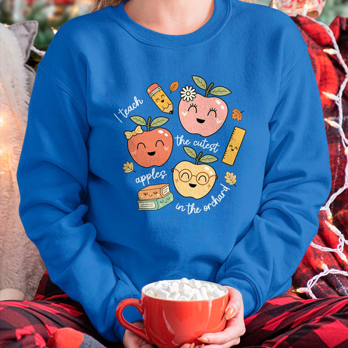Best Teacher Shirt, Funny Teacher UnisexT-Shirt/Hoodie/Sweatshirt HLT00 - I Teach The Cutest Apples in The Orchard Cute Fall Teacher T-Shirt